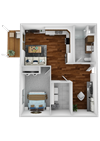 Apartment Style- 1 Bedroom 1 Bathroom with Den
